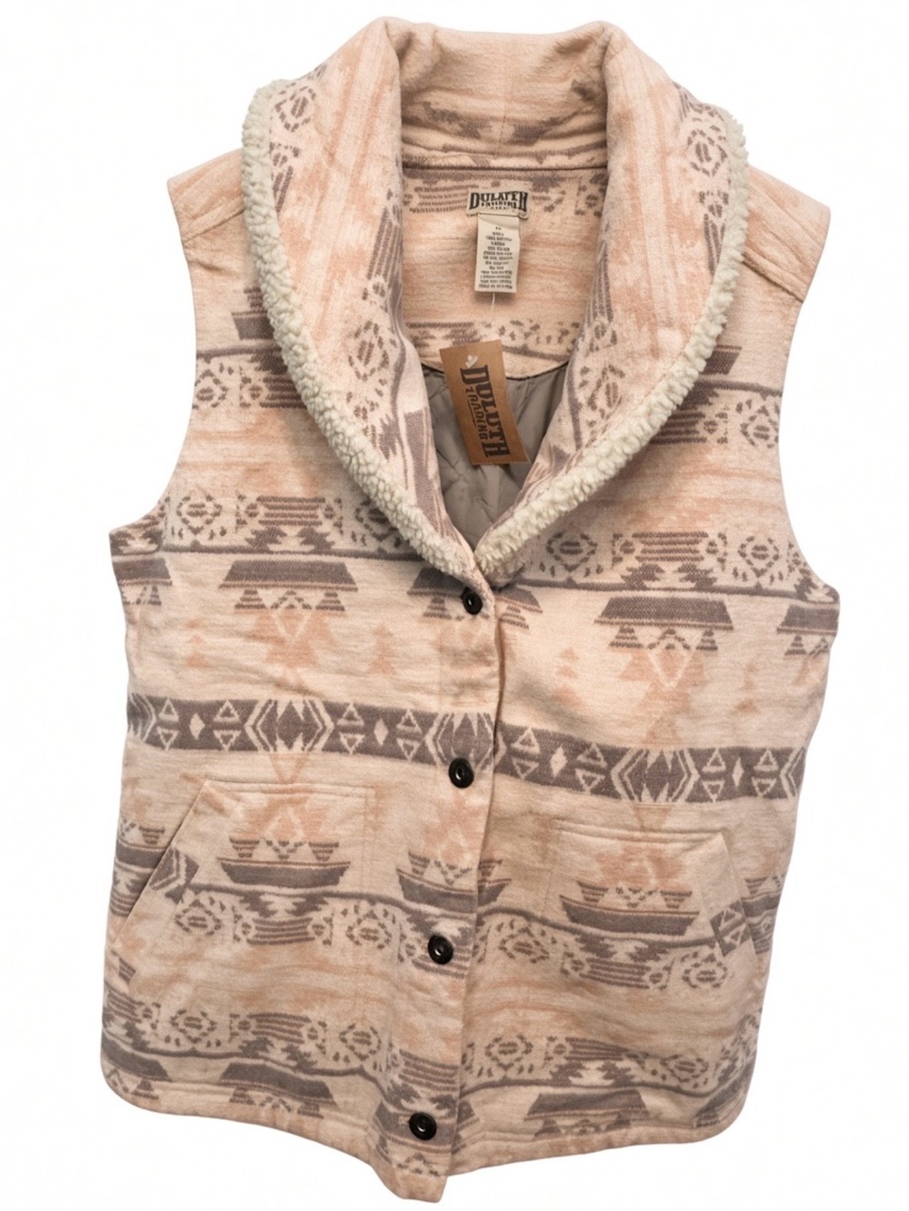 Duluth Trading Co. Women’s Southwestern Aztec Sherpa Vest #202